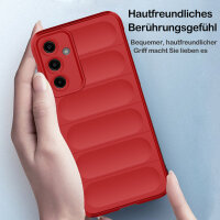 Hülle für Samsung Galaxy A55 Handyhülle Outdoor Case Cover Bumper in Rot