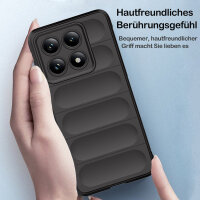 Hülle für Xiaomi 14T Handyhülle Outdoor Case Handy Tasche Silikon Back Cover Bumper in Schwarz