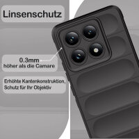 Hülle für Xiaomi 14T Handyhülle Outdoor Case Handy Tasche Silikon Back Cover Bumper in Schwarz