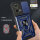 Outdoor Panzer Hülle Motorola Moto G85 Handyhülle mit Kameraschutz Ringhalter in Blau