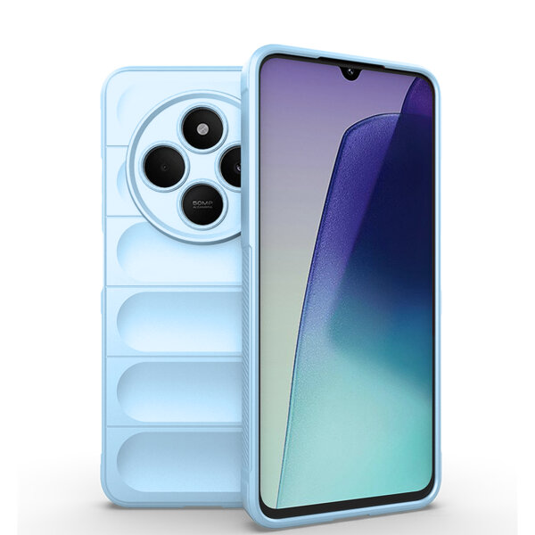 Hülle Xiaomi Redmi 14C / Poco C75 Handyhülle Outdoor Case Back Cover Handy Tasche Bumper in Hellblau