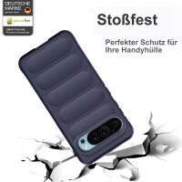 Hülle für Google Pixel 9 / 9 Pro Handyhülle Handy Tasche Back Cover Bumper TPU Case in Blau