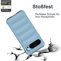 Hülle für Google Pixel 9 / 9 Pro Handyhülle Handy Tasche Back Cover Bumper TPU Case in Hellblau