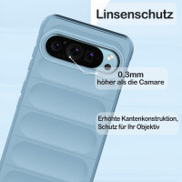 Hülle für Google Pixel 9 / 9 Pro Handyhülle Handy Tasche Back Cover Bumper TPU Case in Hellblau
