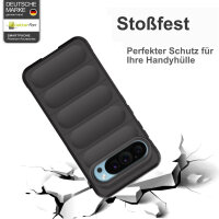 Hülle für Google Pixel 9 / 9 Pro Handyhülle Handy Tasche Back Cover Bumper TPU Case in Schwarz