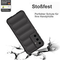 Hülle für Samsung Galaxy S24 FE Handyhülle Outdoor Case Cover Bumper in Schwarz