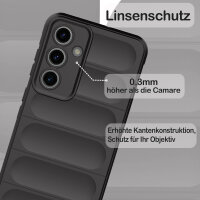 Hülle für Samsung Galaxy S24 FE Handyhülle Outdoor Case Cover Bumper in Schwarz