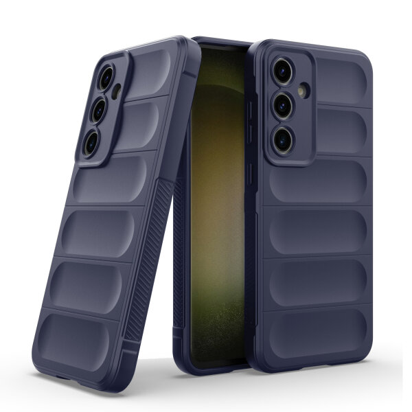 Hülle für Samsung Galaxy S24 FE Handyhülle Outdoor Case Cover Bumper in Blau