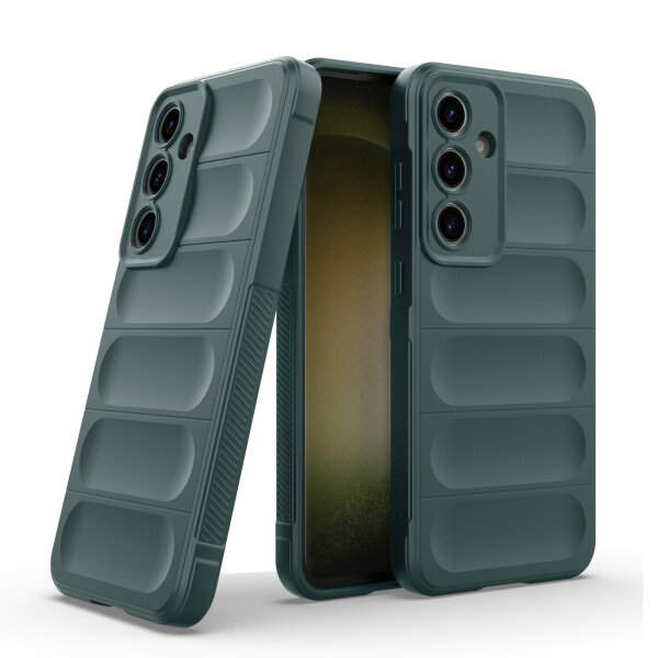 Hülle für Samsung Galaxy S24 FE Handyhülle Outdoor Case Cover Bumper in Grün