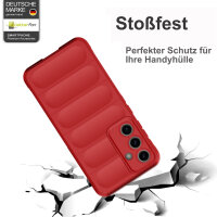 Hülle für Samsung Galaxy S24 FE Handyhülle Outdoor Case Cover Bumper in Rot