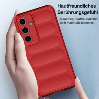 Hülle für Samsung Galaxy S24 FE Handyhülle Outdoor Case Cover Bumper in Rot
