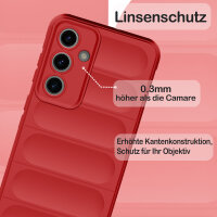 Hülle für Samsung Galaxy S24 FE Handyhülle Outdoor Case Cover Bumper in Rot