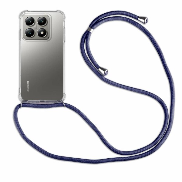 Handykett für Xiaomi 14T Hülle mit Kordel Handyhülle mit Band in Blau