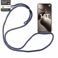 Handykett für Xiaomi 14T Hülle mit Kordel Handyhülle mit Band in Blau