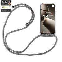 Handykett für Xiaomi 14T Hülle mit Kordel Handyhülle mit Band in Grau