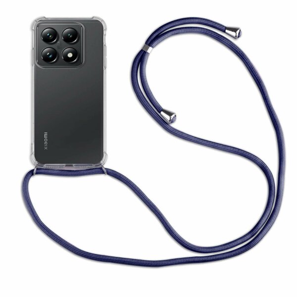 Handykett für Xiaomi 14T Pro Hülle mit Kordel Handyhülle mit Band in Blau