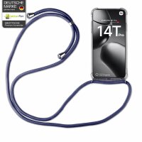 Handykett für Xiaomi 14T Pro Hülle mit Kordel Handyhülle mit Band in Blau