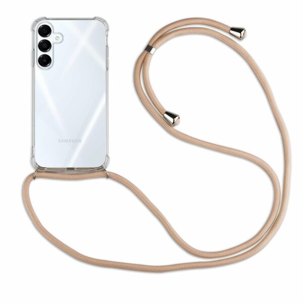 Handykette für Samsung Galaxy A16 Handyhülle mit Band Hülle in Beige / Braun