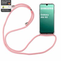 Handykette für Samsung Galaxy A16 Handyhülle mit Band Hülle in Rosa