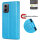 Hülle Motorola Moto G34 Handyhülle mit [Standfunktion][Kartenfächern] in Blau