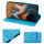 Hülle Motorola Moto G34 Handyhülle mit [Standfunktion][Kartenfächern] in Blau