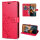 Hülle Motorola Moto G34 Handyhülle mit [Standfunktion][Kartenfächern] in Rot