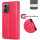 Hülle Motorola Moto G34 Handyhülle mit [Standfunktion][Kartenfächern] in Rot