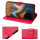 Hülle Motorola Moto G34 Handyhülle mit [Standfunktion][Kartenfächern] in Rot