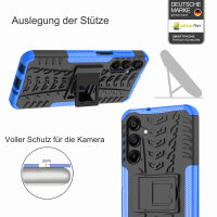 Outdoor Hülle für Samsung Galaxy A16 Handyhülle Handy Tasche Bumper TPU Silikon in Blau
