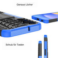Outdoor Hülle für Samsung Galaxy A16 Handyhülle Handy Tasche Bumper TPU Silikon in Blau