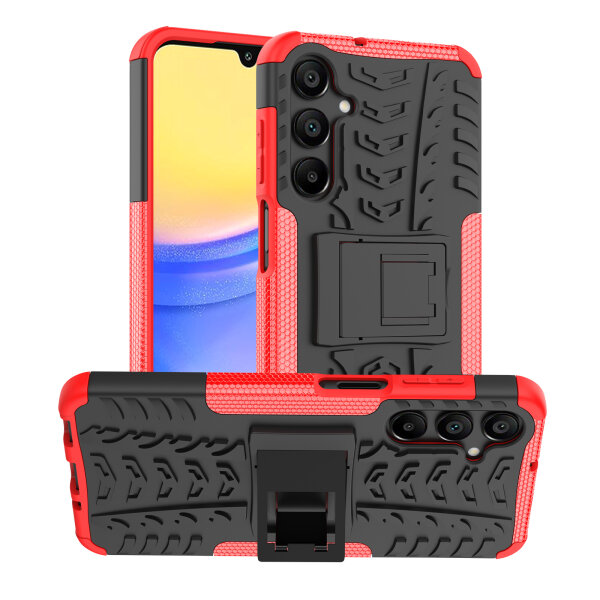 Outdoor Hülle für Samsung Galaxy A16 Handyhülle Handy Tasche Bumper TPU Silikon in Rot