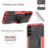 Outdoor Hülle für Samsung Galaxy A16 Handyhülle Handy Tasche Bumper TPU Silikon in Rot