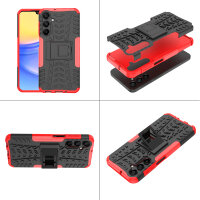 Outdoor Hülle für Samsung Galaxy A16 Handyhülle Handy Tasche Bumper TPU Silikon in Rot