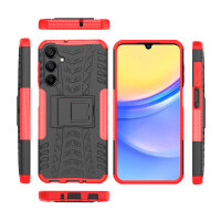 Outdoor Hülle für Samsung Galaxy A16 Handyhülle Handy Tasche Bumper TPU Silikon in Rot