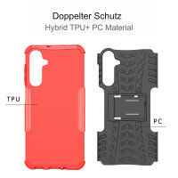 Outdoor Hülle für Samsung Galaxy A16 Handyhülle Handy Tasche Bumper TPU Silikon in Rot