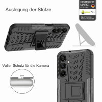 Outdoor Hülle für Samsung Galaxy A16 Handyhülle Handy Tasche Bumper TPU Silikon in Schwarz