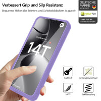 360° Grad Hülle Xiaomi 14T Rundum vollschutz Integriertem Displayschutz in Lila
