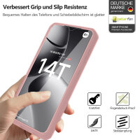 360° Grad Hülle Xiaomi 14T Rundum vollschutz Integriertem Displayschutz in Rosa