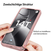 360° Grad Hülle Xiaomi 14T Rundum vollschutz Integriertem Displayschutz in Rosa