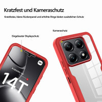 360° Grad Hülle Xiaomi 14T Rundum vollschutz Integriertem Displayschutz in Rot