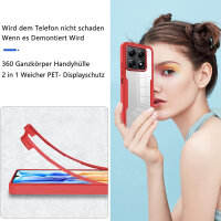 360° Grad Hülle Xiaomi 14T Rundum vollschutz Integriertem Displayschutz in Rot