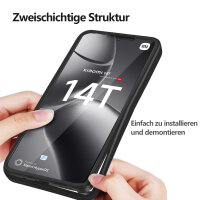 360° Grad Hülle Xiaomi 14T Rundum vollschutz Integriertem Displayschutz in Schwarz