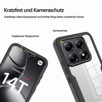 360° Grad Hülle Xiaomi 14T Rundum vollschutz Integriertem Displayschutz in Schwarz