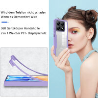 360° Grad Hülle Xiaomi 14T Pro Rundum vollschutz Integriertem Displayschutz in Lila