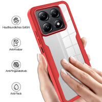 360° Grad Hülle Xiaomi 14T Pro Rundum vollschutz Integriertem Displayschutz in Rot