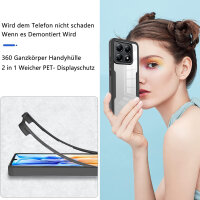 360° Grad Hülle Xiaomi 14T Pro Rundum vollschutz Integriertem Displayschutz in Schwarz