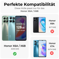 Handy Tasche Honor X6A / X6B Hülle Wallet Case Handyhülle Flip Case Schtz Cover Etui