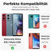 Handy Tasche Motorola Moto E15 / Moto G05 Handyhülle...