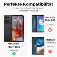 Handy Tasche Motorola Moto G75 Handyhülle Flip Cover...