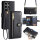 Handykette Samsung Hülle mit Band Handyhülle Kartenfächer PU Leder Umhängetasche Galaxy S25 Ultra in Schwarz